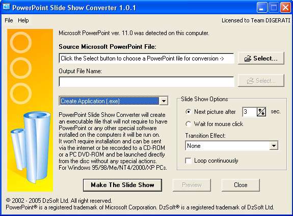 PowerPoint Slide Show Converter 1.0.1.3