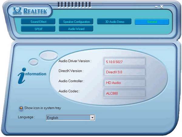 Realtek High Definition Audio Driver R1.91 for Vista