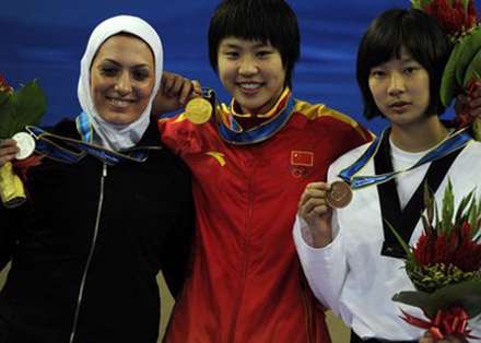 تصاوير حضور زنان ايراني در مسابقات آسيايي کوانگجو