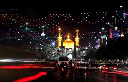 آذین بندی خیابانها و معابر مشهد مقدس مشهد در آستانه نیمه شعبان