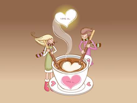 یک فنجان شکلات داغ عاشقانه