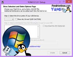 بوت و نصب سیستم عامل از طریق یو اس بی، YUMI 0.1.0.1