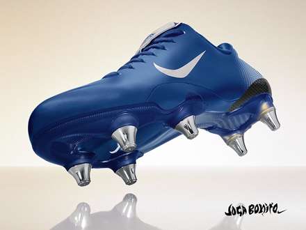 کفش فوتبال آبی نایکی