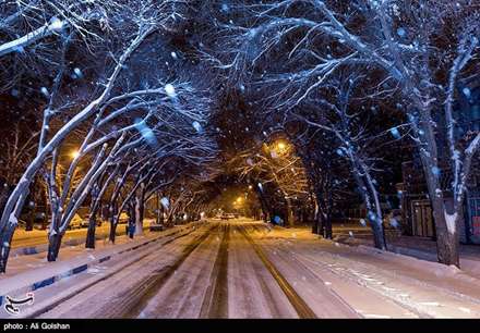 بارش برف زمستانی-یزد