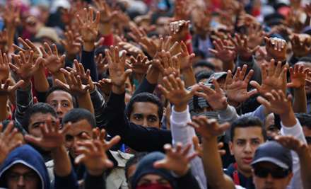 تظاهرات دانشجویان مصر علیه حکم مبارک