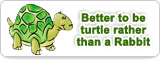Better to be turtle rather than a Rabbit