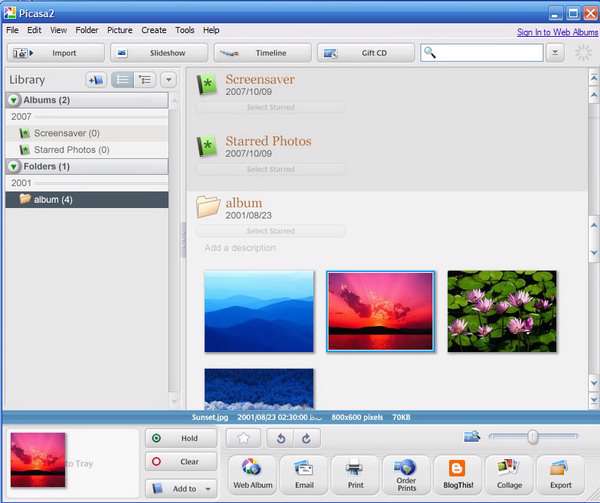 Picasa 2.7 Build 32.37