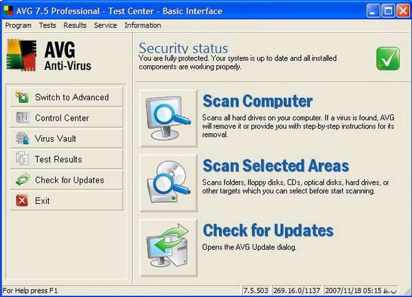 AVG Anti-Virus Professional Edition 7.5.503 Build 1205