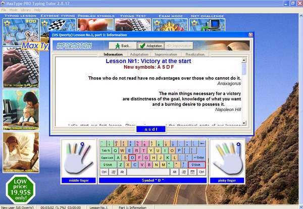 MaxType PRO Typing Tutor v2.8.17