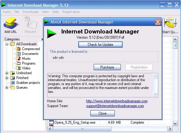 Internet Download Manager 5.12