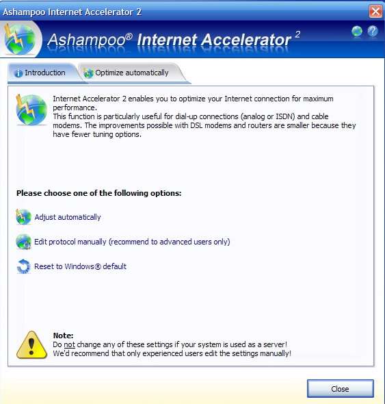 Ashampoo Internet Accelerator 2.00