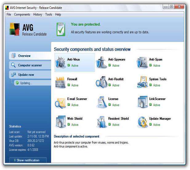 AVG INTERNET SECURITY 8