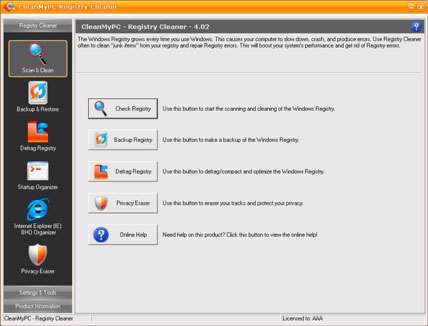CleanMyPC Registry Cleaner v4.11