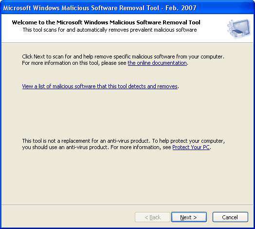 Microsoft Malicious Software Removal Tool 2.4