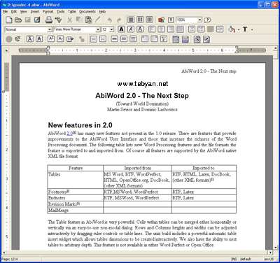 AbiWord Portable 2.6.6 Released