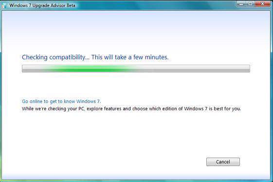 Windows7 Upgrade Advisor