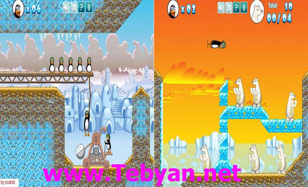بازی Crazy Penguin Catapult