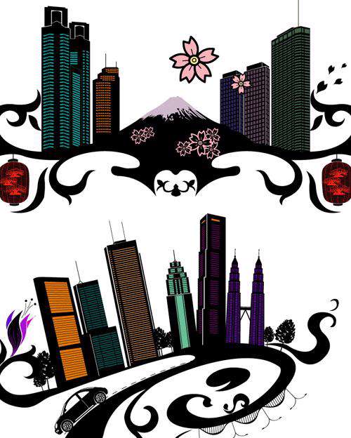 City Flower Vector