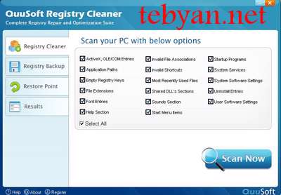 QuuSoft Registry Cleaner v1.2.0