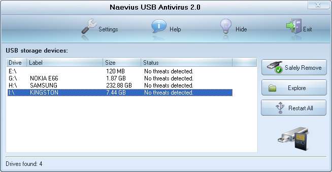 Naevius USB Antivirus 2.1