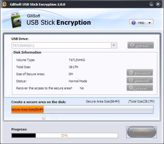 GiliSoft USB Stick Encryption 2.0