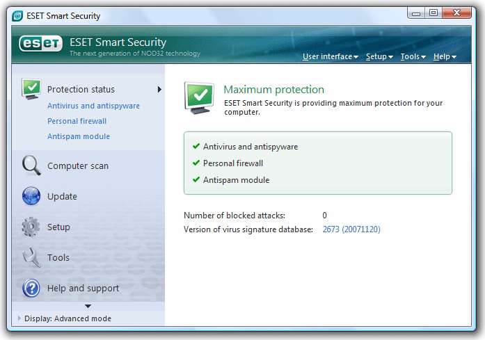 ESET antivirus home edition 4.2.58.3 x64