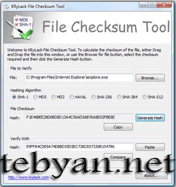 KRyLack File Checksum Tool 1.04