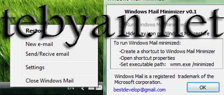 Windows Mail Minimizer 0.1