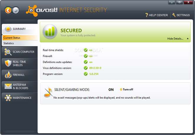 Avast! internet security 5.0.677