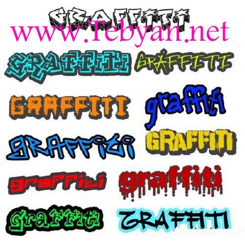 Set of 300 exclusive fonts graffiti
