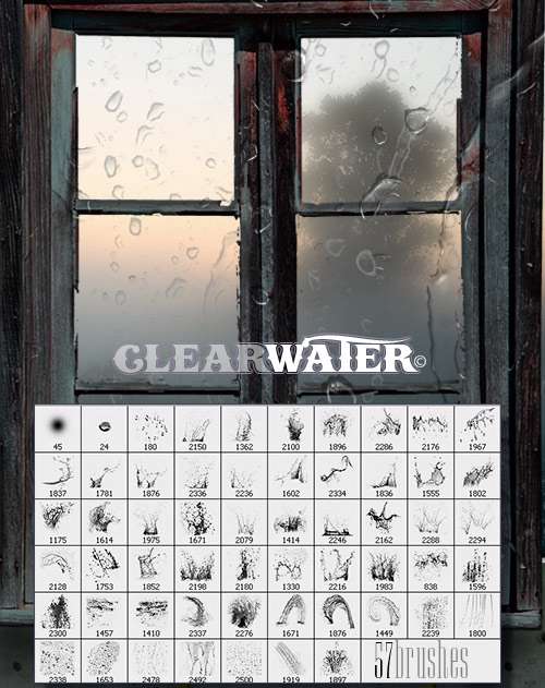 براش ایجاد قطره و لکه آب برای استفاده طراحان و گرافیست ها