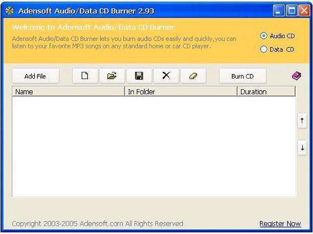 نرم افزار رایت / Adensoft Audio Data Burner v3.0