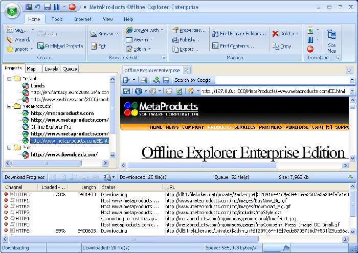 دریافت محتویات یک سایت با Offline Explorer Enterprise 6.0.3658