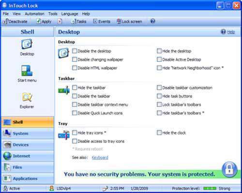 کنترل و محدود كردن دسترسی در كامپیوتر با InTouch Lock v3.6.1444