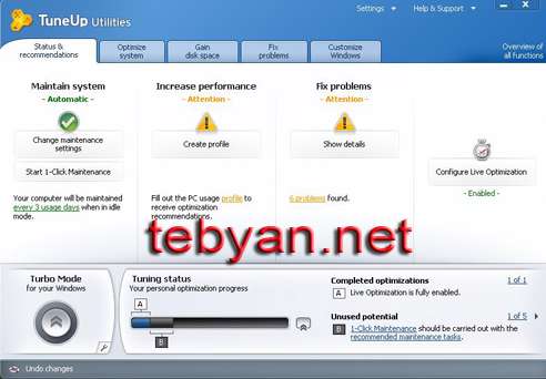 TuneUp Utilities 2012 12.0.2110.9 - بهینه کننده ویندوز