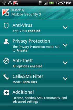 نرم افزار موبایل آنتی ویروس کاسپراسکای Kaspersky Mobile Security v9.10.86 