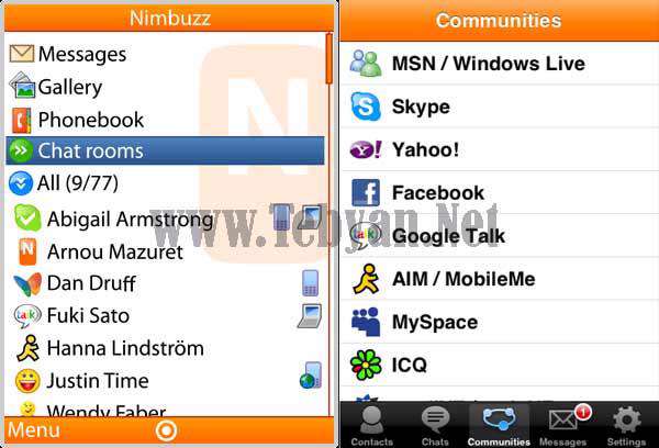 نرم افزار موبایل مسنجر Nimbuzz v3.2.2 