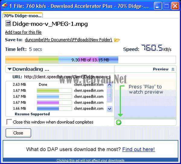 مدیریت دانلود با Download Accelerator PLUS 10.0.1.7 Alpha