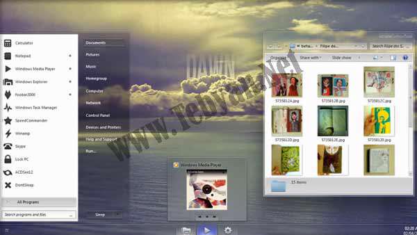پوسته (تم) شیک و زیبای ویندوز 7 Glass Onion