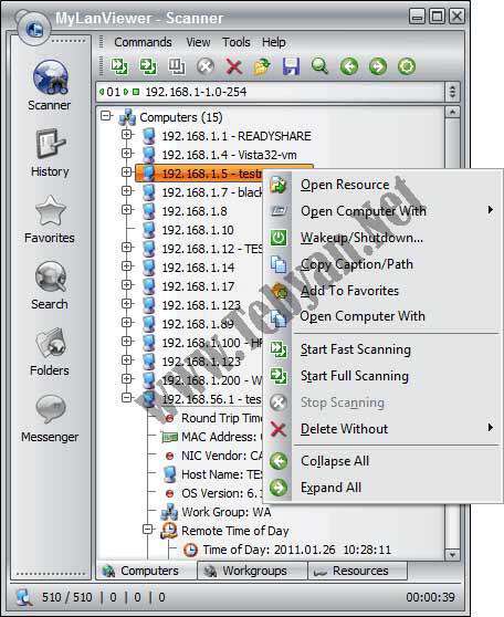 جستجو و نمایش کامپیوترهای شبکه با MyLanViewer 4.9.3 