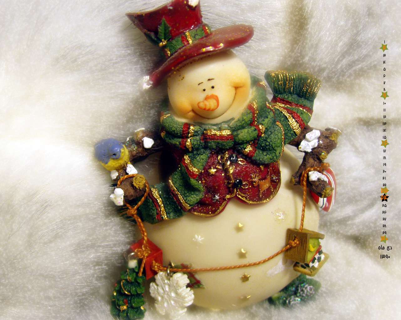 والپیپری زیبا به همراه تقویم دی ماه، سری سوم