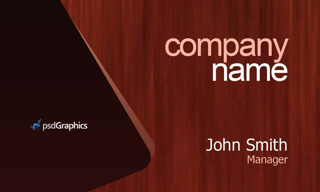 نمونه فایل لایه باز کارت ویزیت تجاری قهوه ای رنگ و شیک