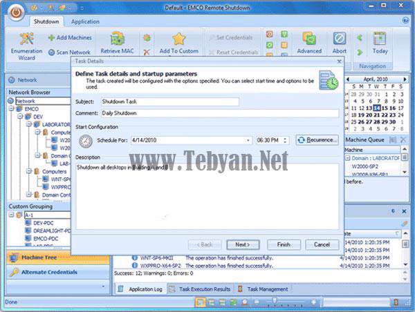 مدیریت و راه اندازی از راه دور کامپیوترهای شبکه با EMCO Remote Shutdown v4.4.2 Build 4801