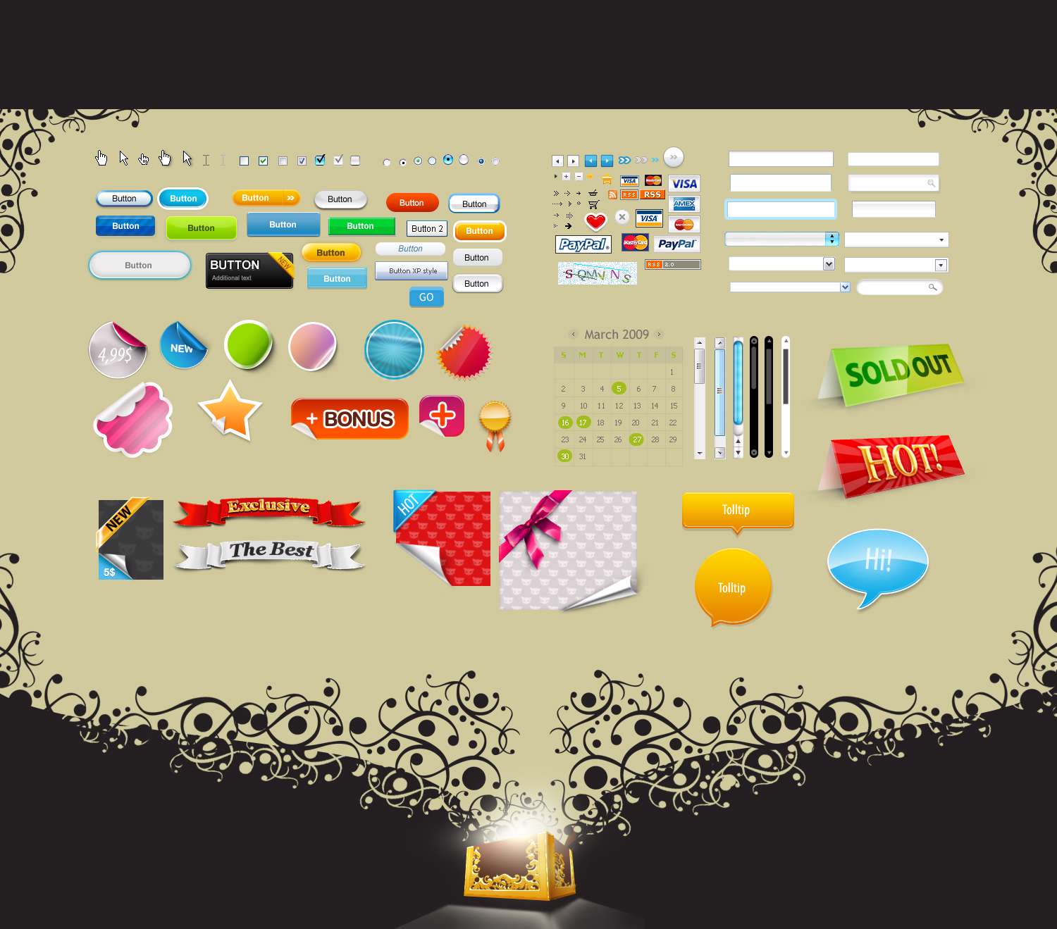 آیکون و قالب های لازم برای طراحی یک سایت فروشگاهی