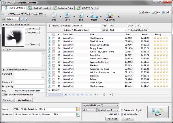 Easy CD-DA Extractor 16.0.0.1 - مدیریت CD