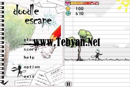 دفاع کن و فرار کن با Doodle Escape جاوا