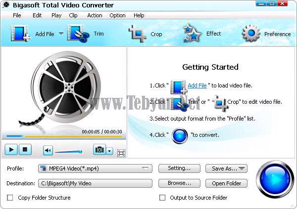 تبدیل فورمت های تصویری و فیلم با Bigasoft Total Video Converter 3.6.6.4414