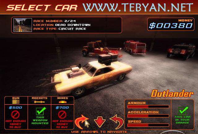 بازی ماشین سواری مسابقه مرگبار نسخه پرتابل، Portable Deadly Racer