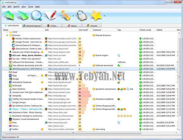 مدیریت آدرس لینک و بوک مارک اینترنتی با LinkCollector v3.7.7.0 پرتابل
