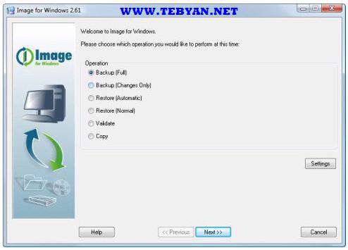 پشتیبان گیری از اطلاعات، Terabyte Image for Windows 2.69